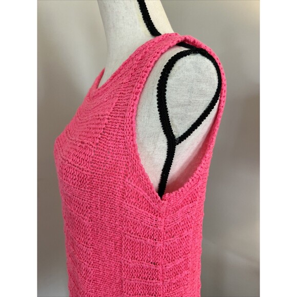Lilly Pulitzer Sleeveless Sweater Hot Pink With Fringe Size Small - Picture 5 of 9
